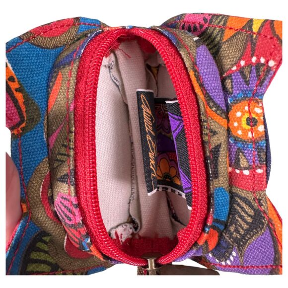 Laurel Burch Coin Purse Zipper Key Chain Bag Charm - Picture 2 of 5